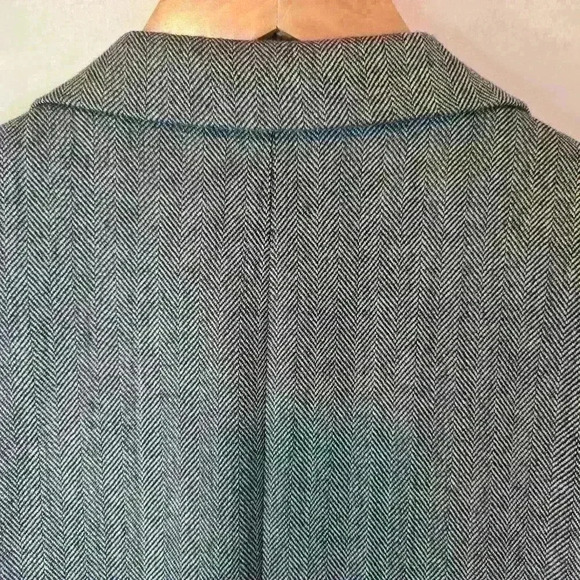100% Lambswool Joseph & Feiss Men's Blazer Sports Coat 44R Gray Herringbone - Picture 8 of 14